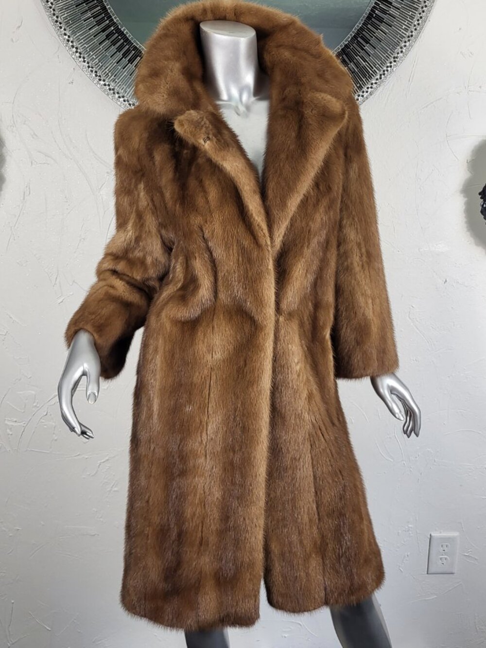 APPRAISAL $1800~M/L~VINTAGE AUTUMN HAZE GENUINE REAL NATURAL MINK FUR COAT